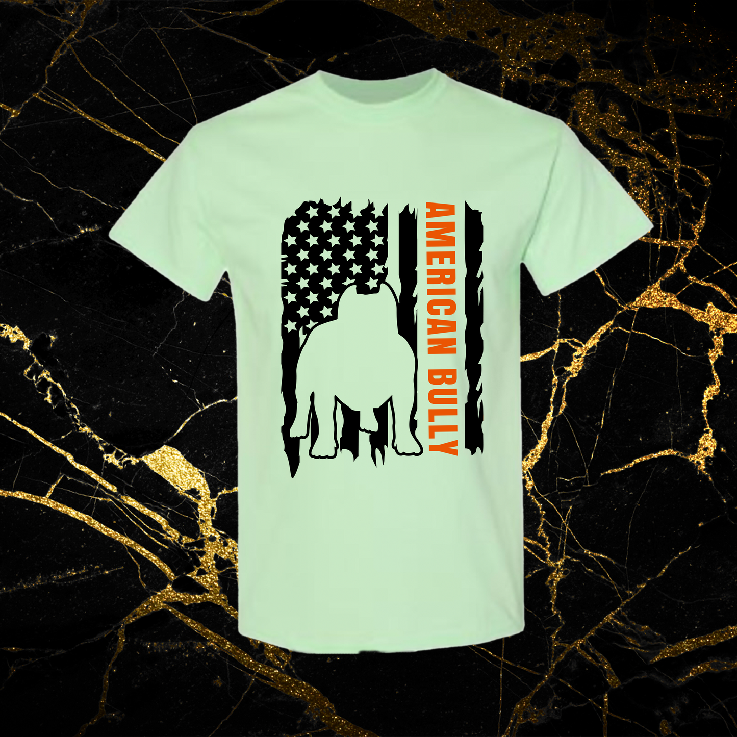 black_orange_mint green
